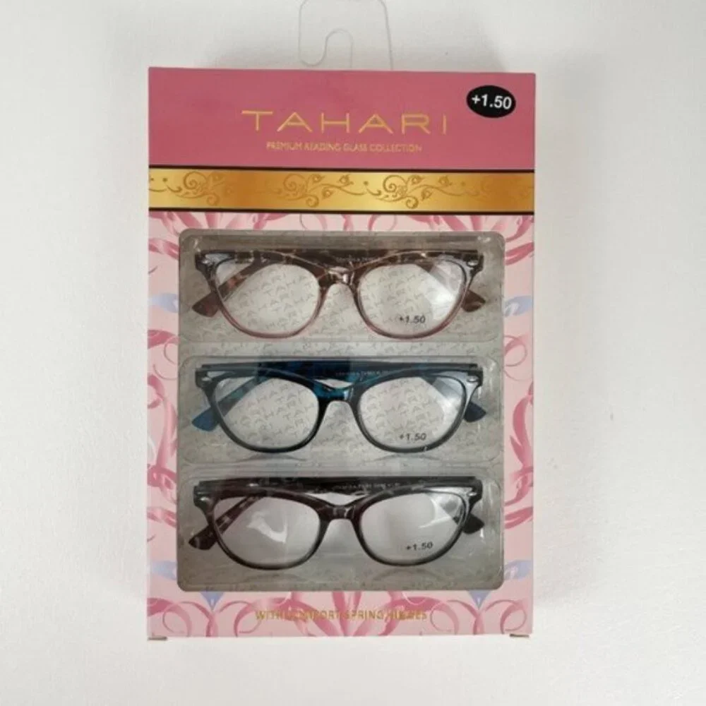 Tahari +1.50 Reading Glasses Animal Print